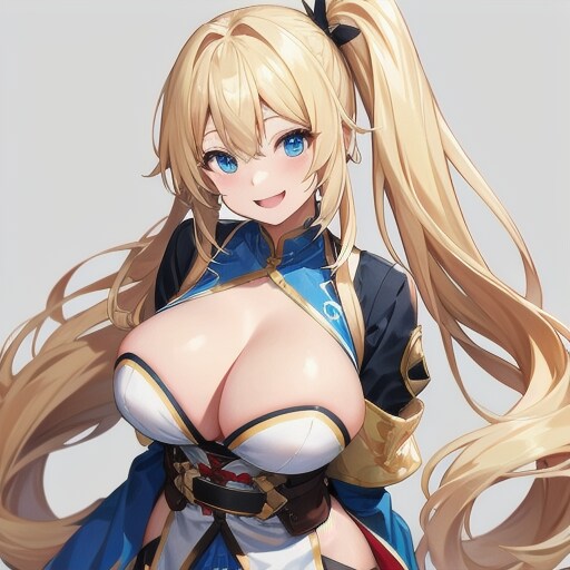 金髪ポニーテール