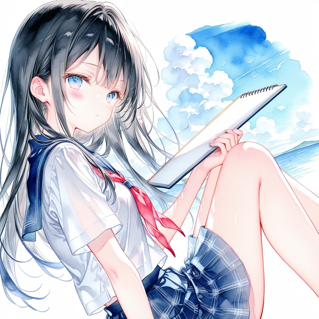 スケッチ少女 | の人気AIイラスト・グラビア