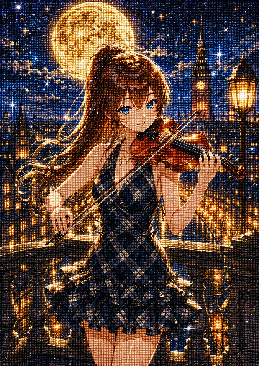 月夜のバイオリニスト | の人気AIイラスト・グラビア