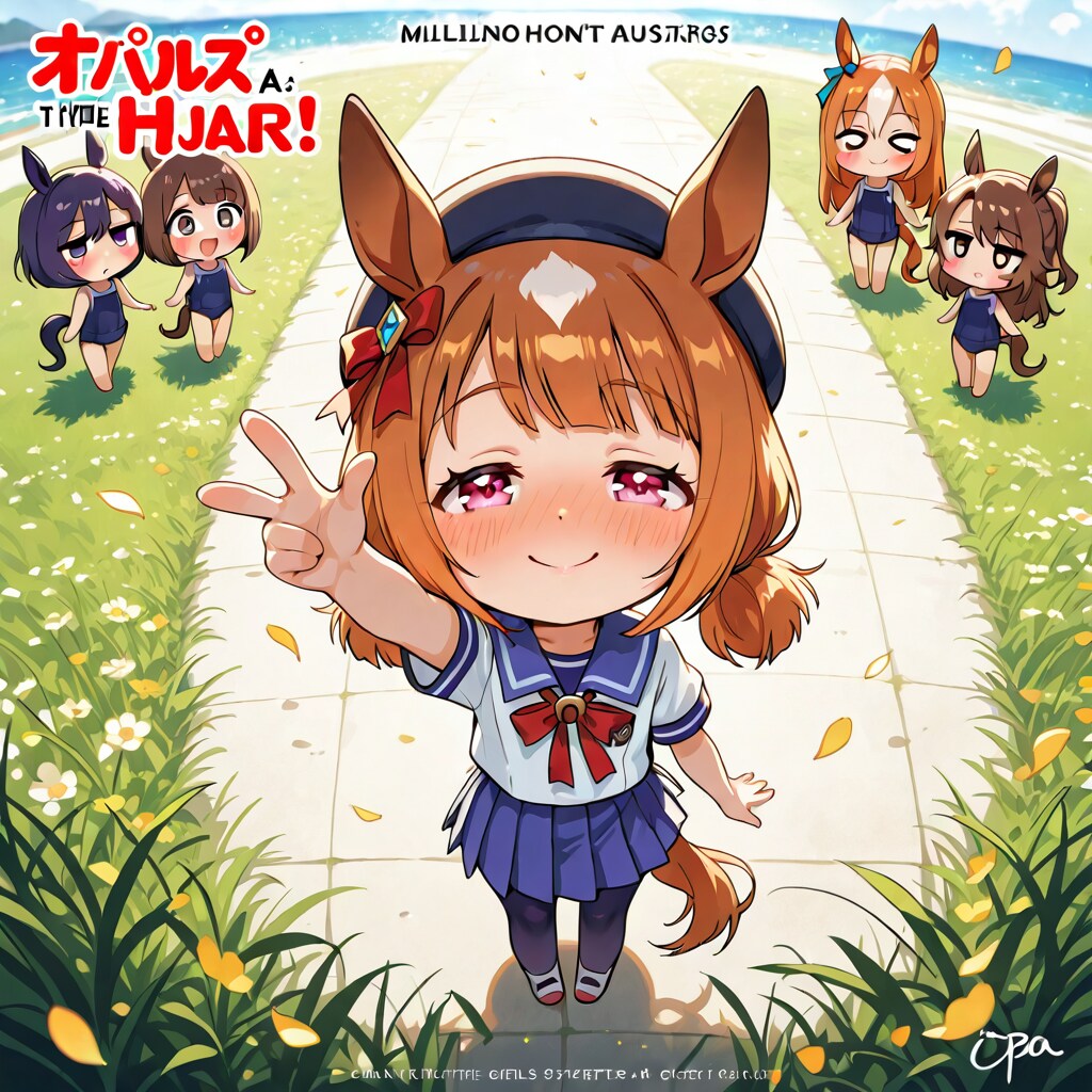 赤いリボン。