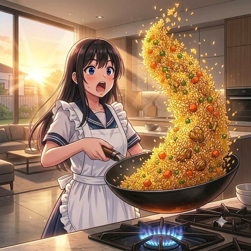 荒れ狂うライスと詩帆ちゃん