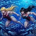 ホタルイカと泳ぐ。 2枚目