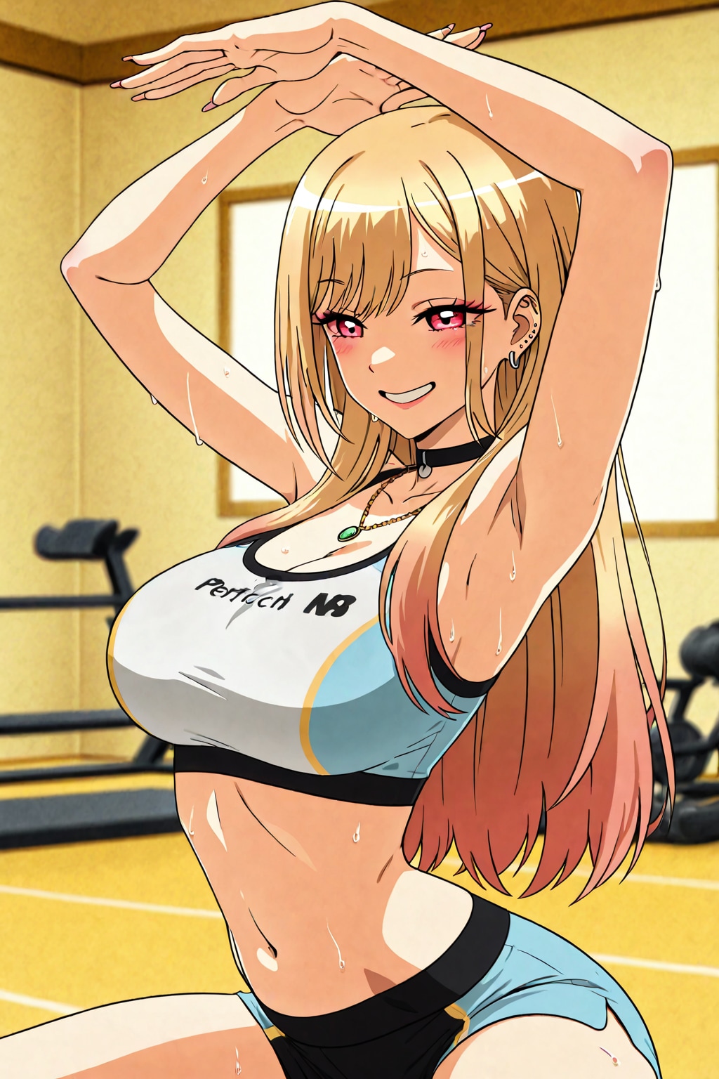 スポーツクラブでヨガをする海夢ちゃん🧘❤️