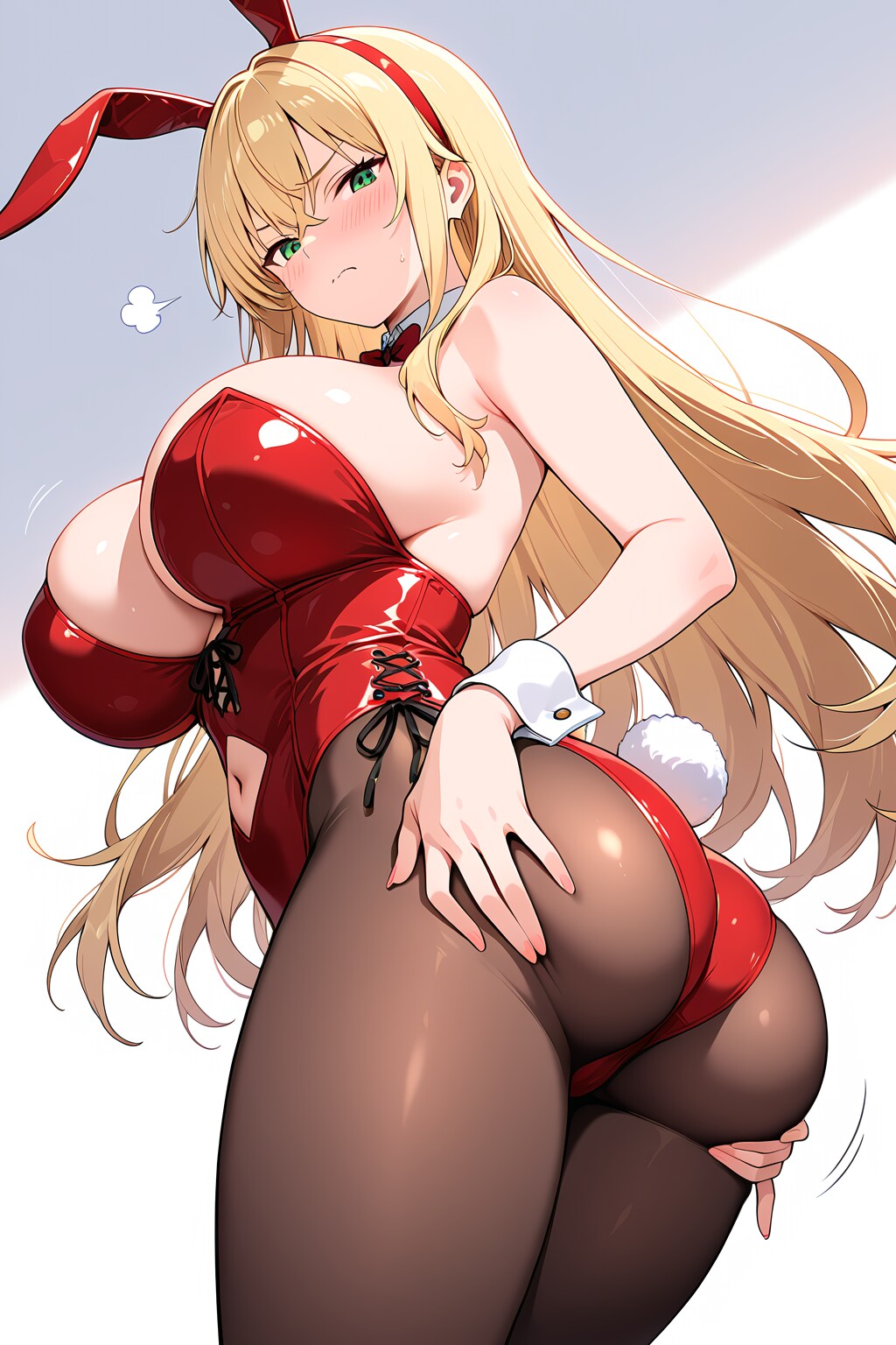 不機嫌金髪お嬢様70『尻肉持ち上げ＋拡げ』