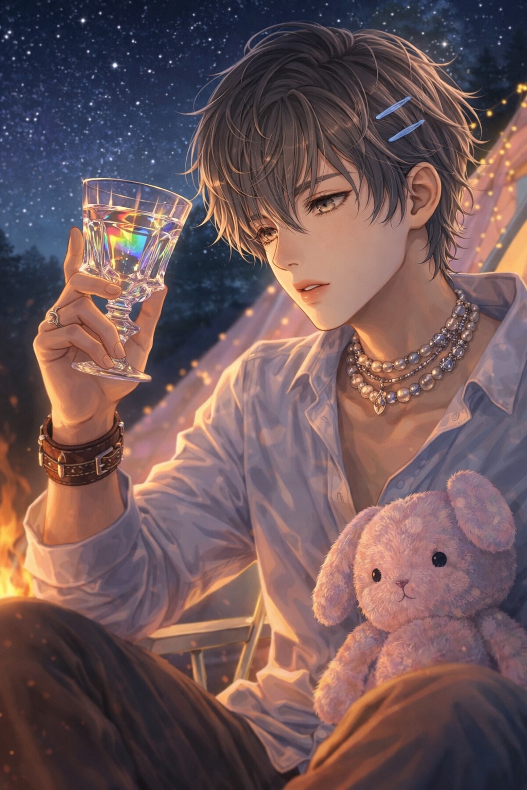 ガーリーな彼の一人キャンプ。