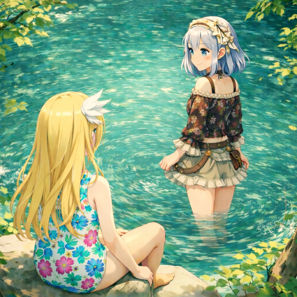 水面にほどける、夏の距離