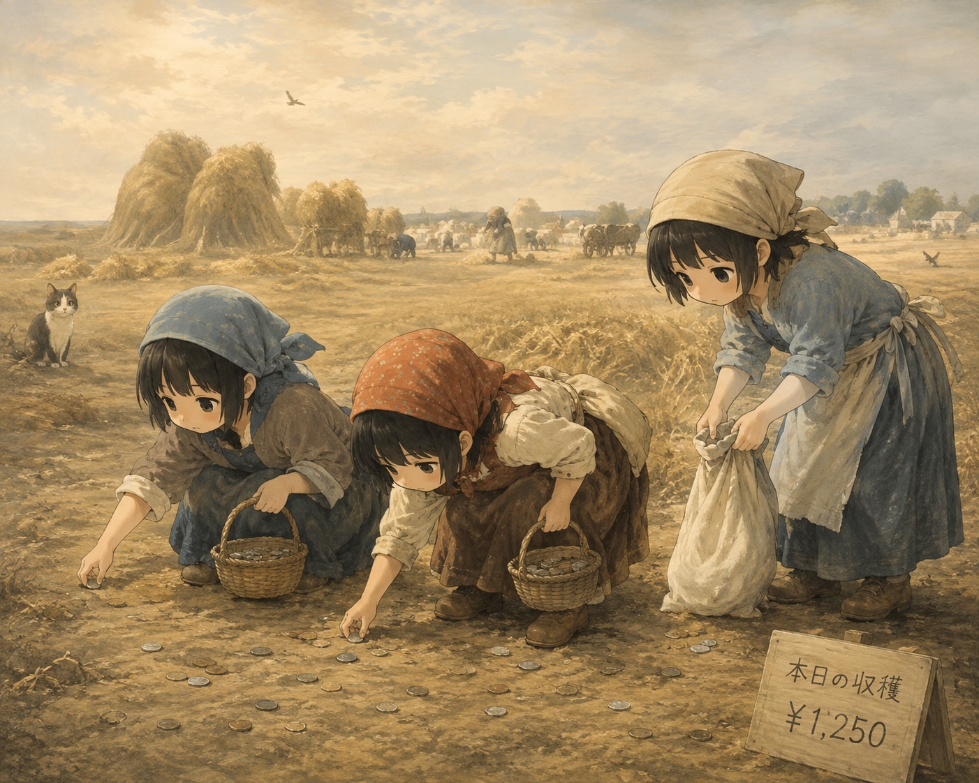 小銭拾い | の人気AIイラスト・グラビア