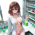 「博士…目のやり場に困るので服着てください…」「解放感がある方が頭が冴えるから、嫌」 2枚目