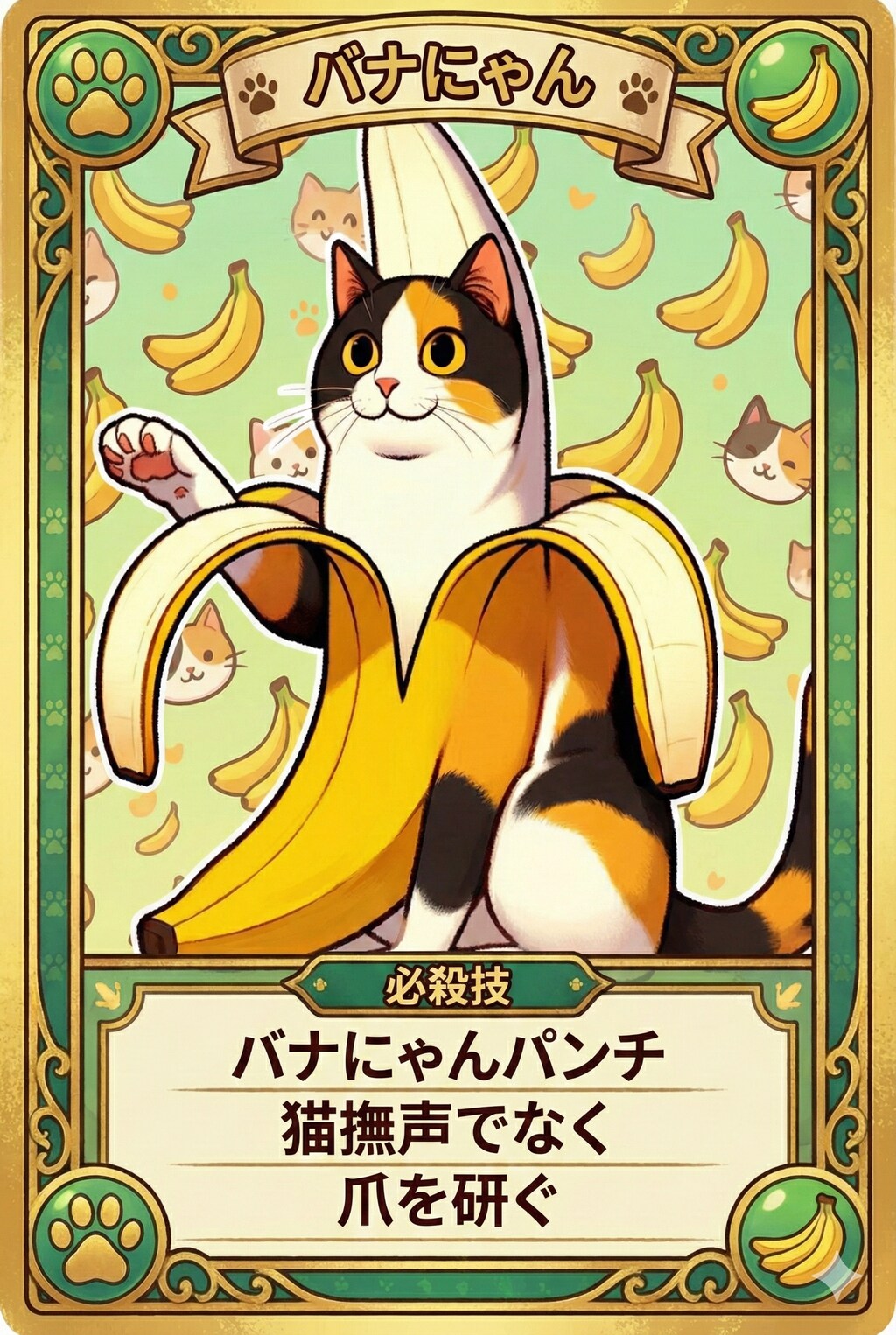 レアカード？バナにゃん