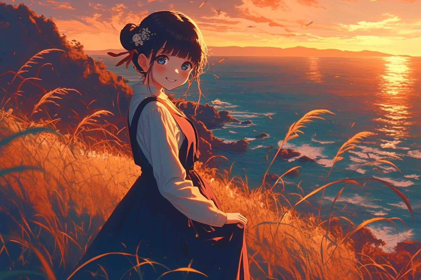 夕暮れのおだんごちゃん🍡✨131 | の人気AIイラスト・グラビア