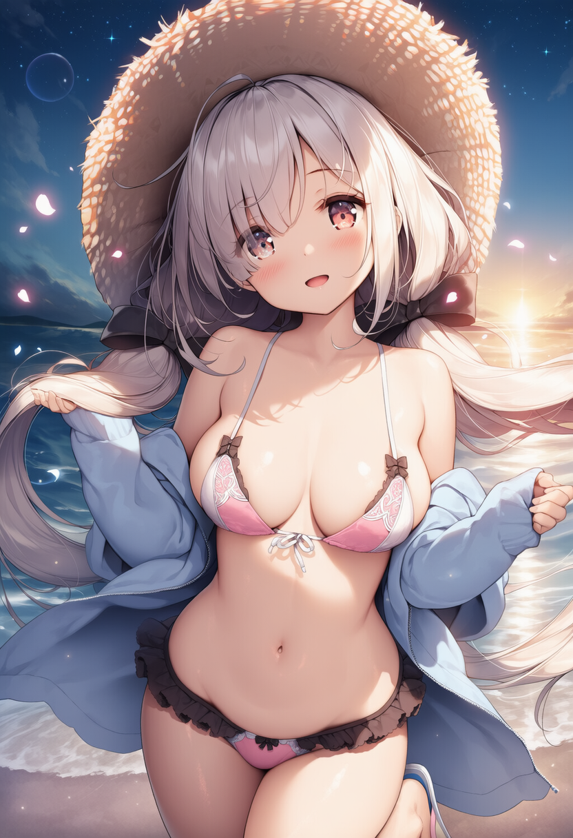 浜辺の少女