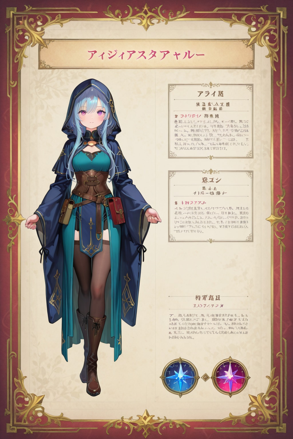 キャラクター解説ページ。