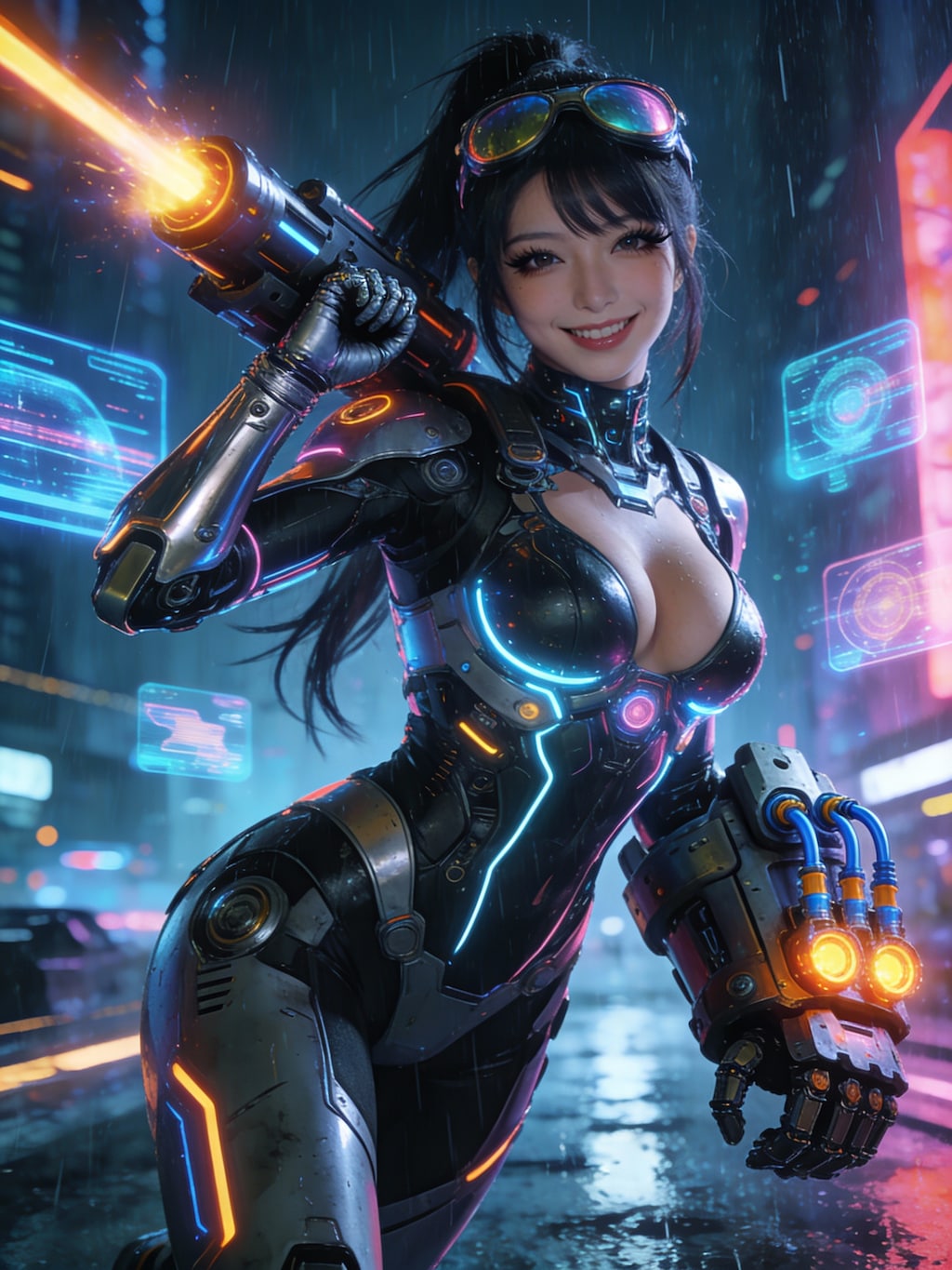 笑顔でぶっ放すw