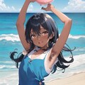 海といえば…脇毛！ 2枚目