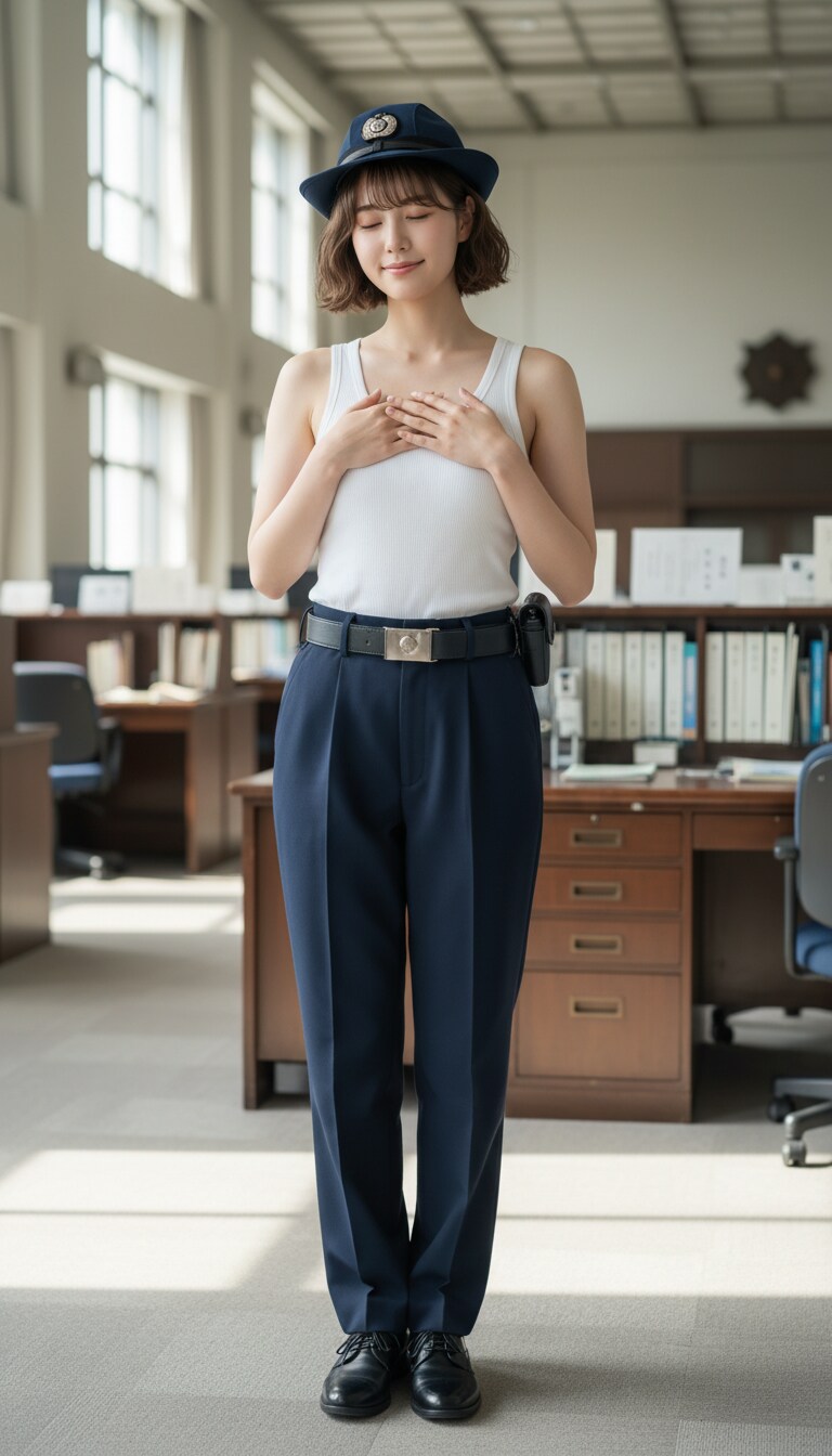 Gemini実写特集　かっこかわいい婦警小網すみれのロマンティックな憩い