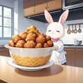 摩訶不思議食堂の兎シェフの唐揚げ 3枚目