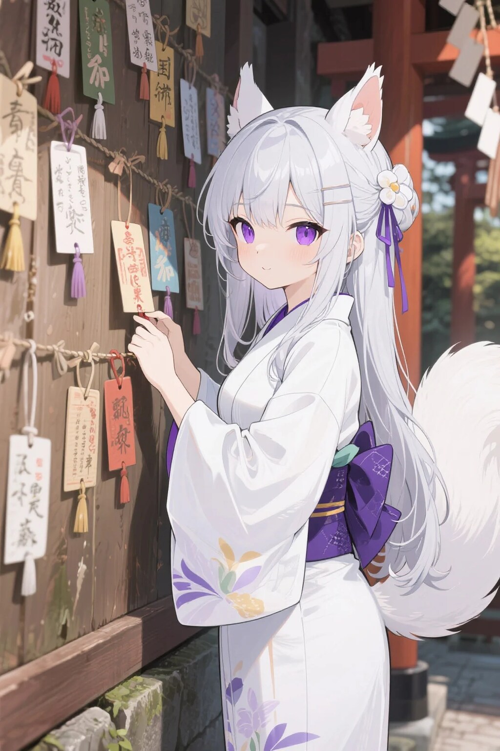 神社の壁に御札を貼りまくるリスの御神体