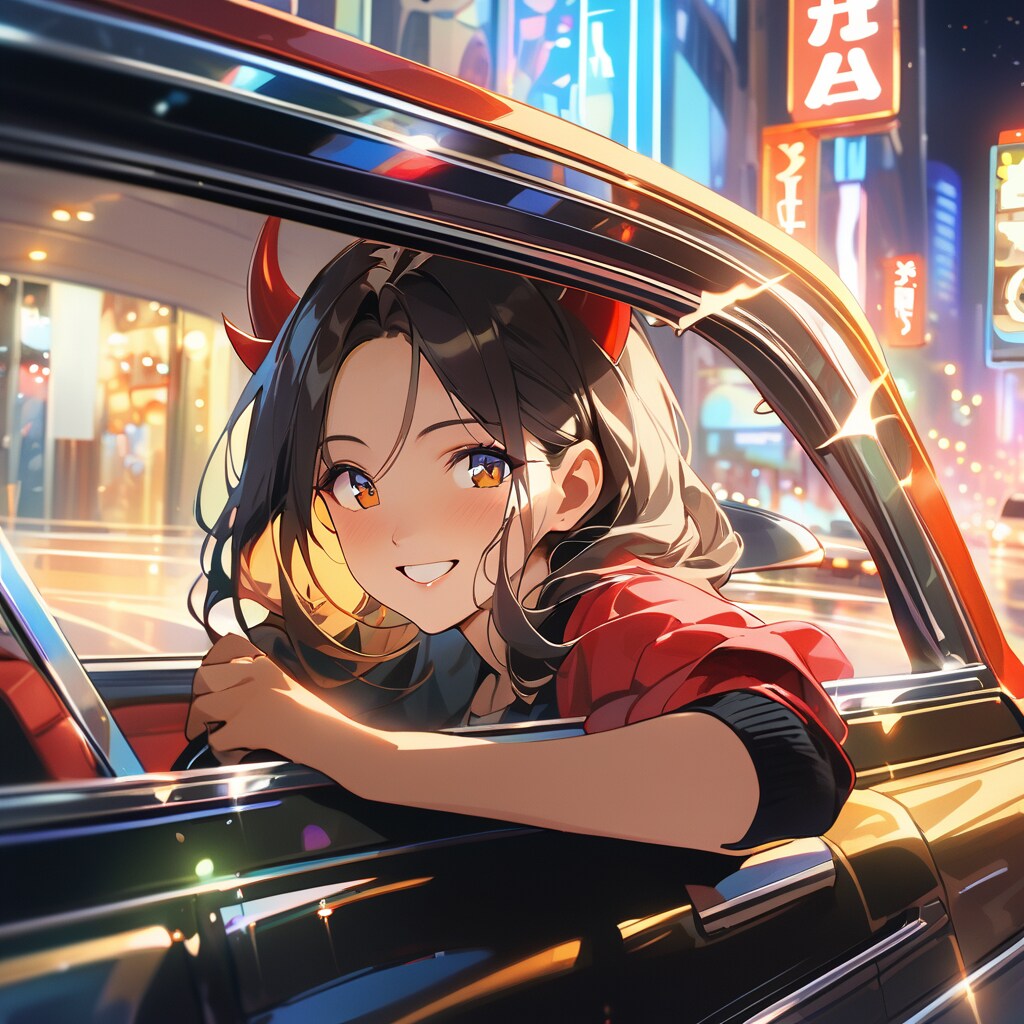 高級車を乗り回す人間っぽい悪魔