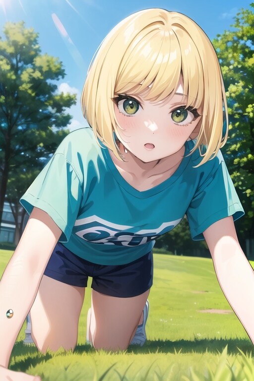 公園金髪娘 | の人気AIイラスト・グラビア