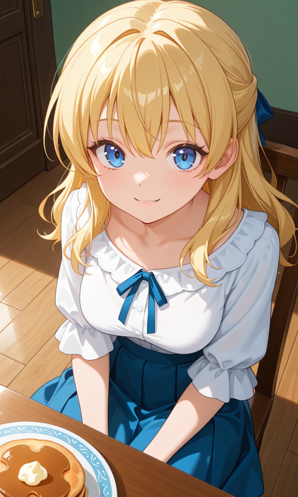 朝食にパンケーキ