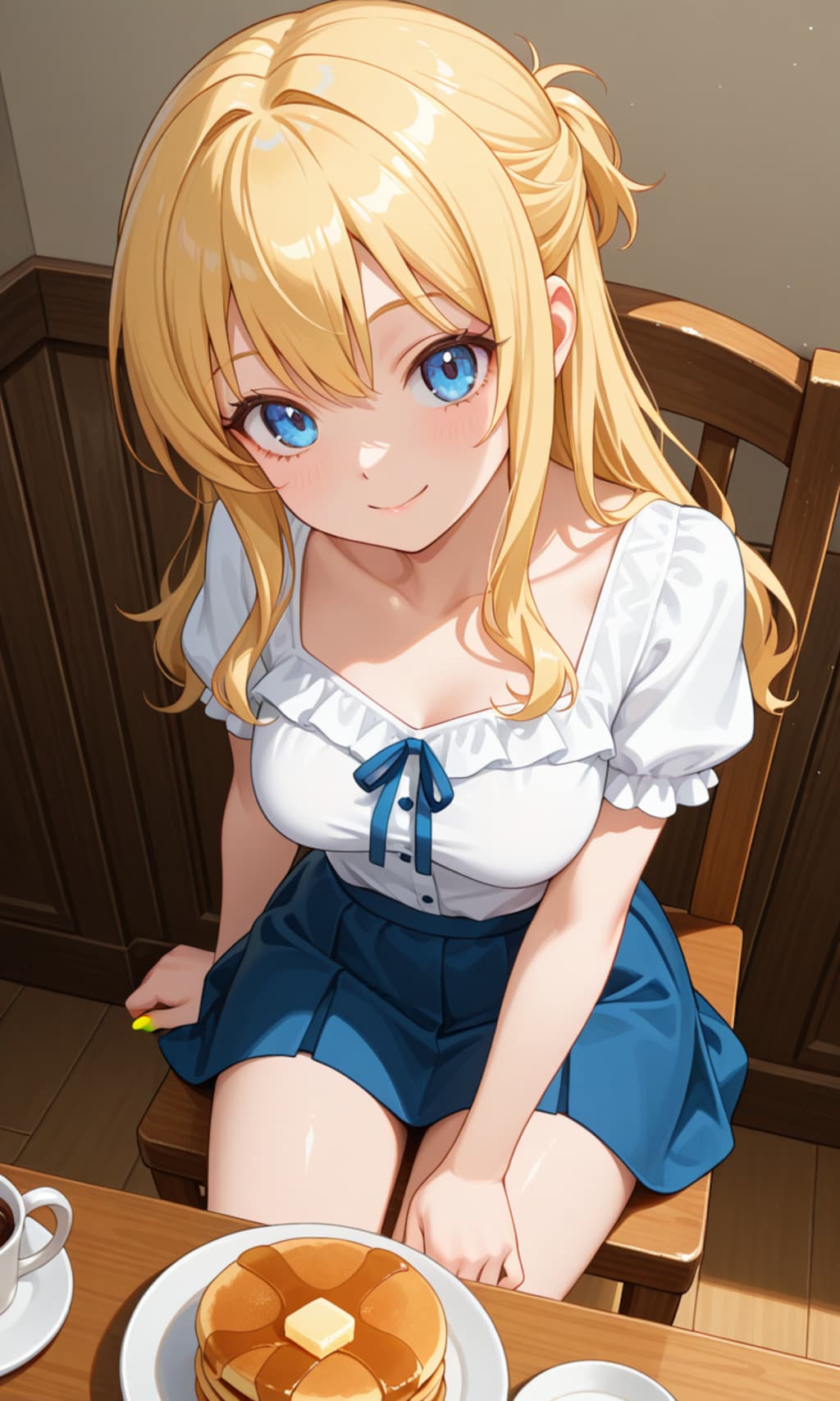 朝食にパンケーキ