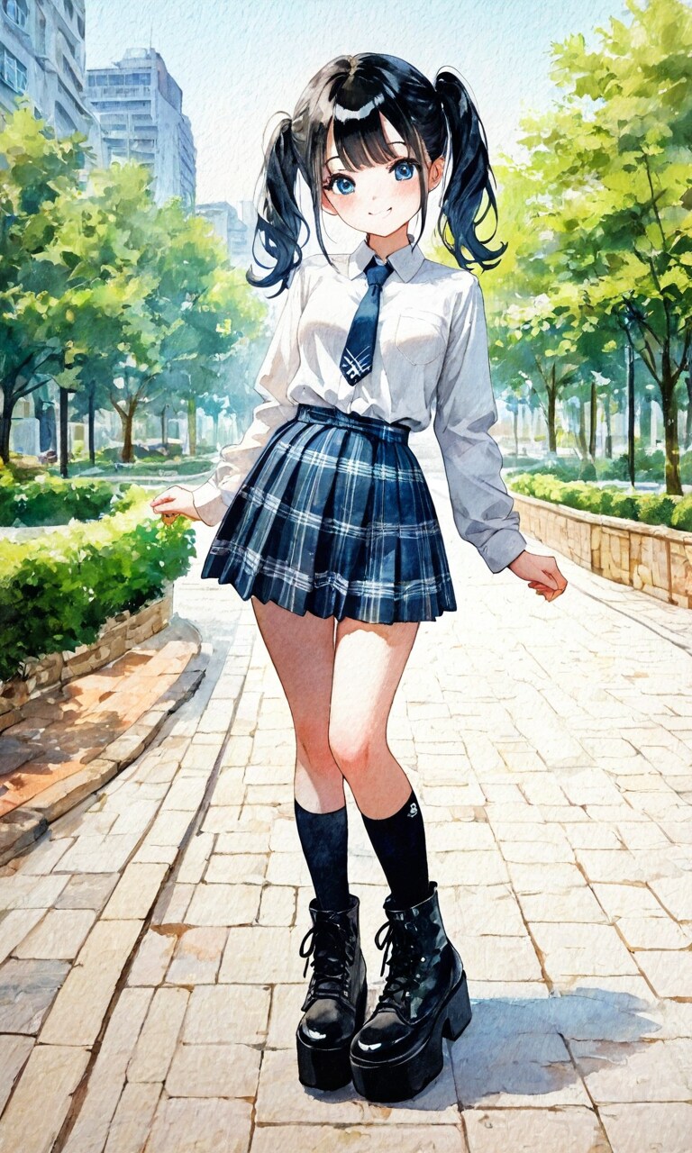 公園のツインテール | の人気AIイラスト・グラビア