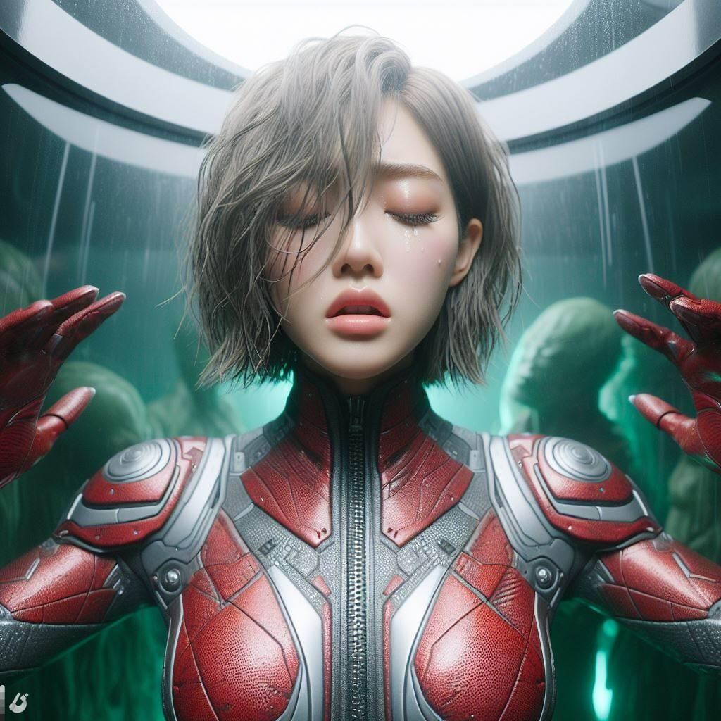 敗北したレッドレディはお仕置きカプセルの中に入れられて…#1
