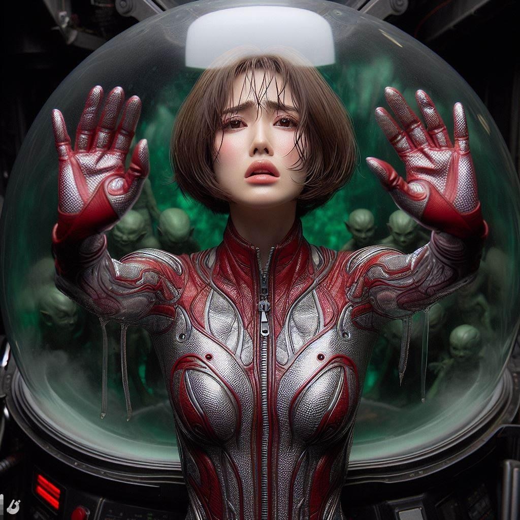 敗北したレッドレディはお仕置きカプセルの中に入れられて…#1