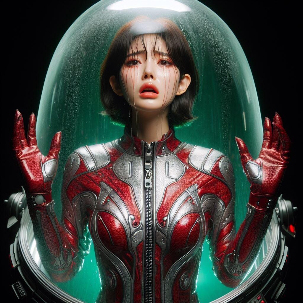 敗北したレッドレディはお仕置きカプセルの中に入れられて…#1