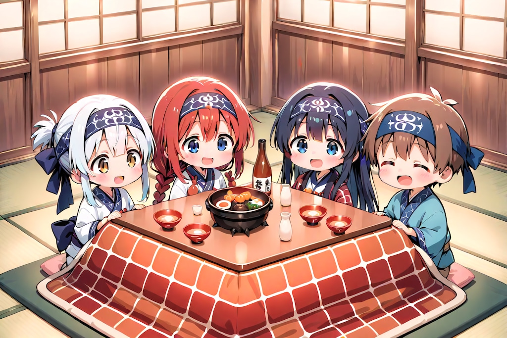 コロポックルたちと鍋とお酒