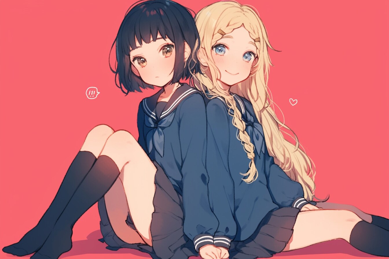 二人のJK38 | の人気AIイラスト・グラビア