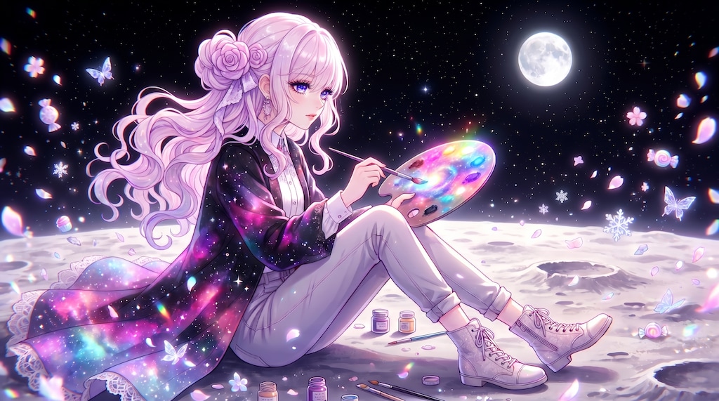星彩絵筆の月詩