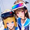 V4B,HALO,UNICORN,TOPAZさんでVRゴーグルちちぷいちゃんししょちゃん 7枚目