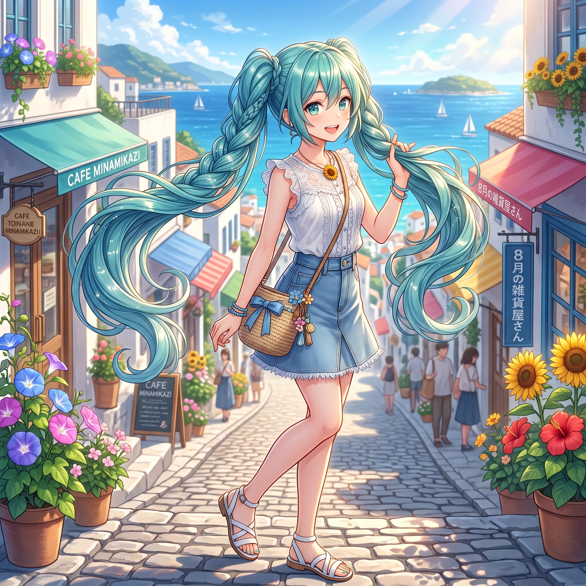 お出かけミクさん　3 | の人気AIイラスト・グラビア