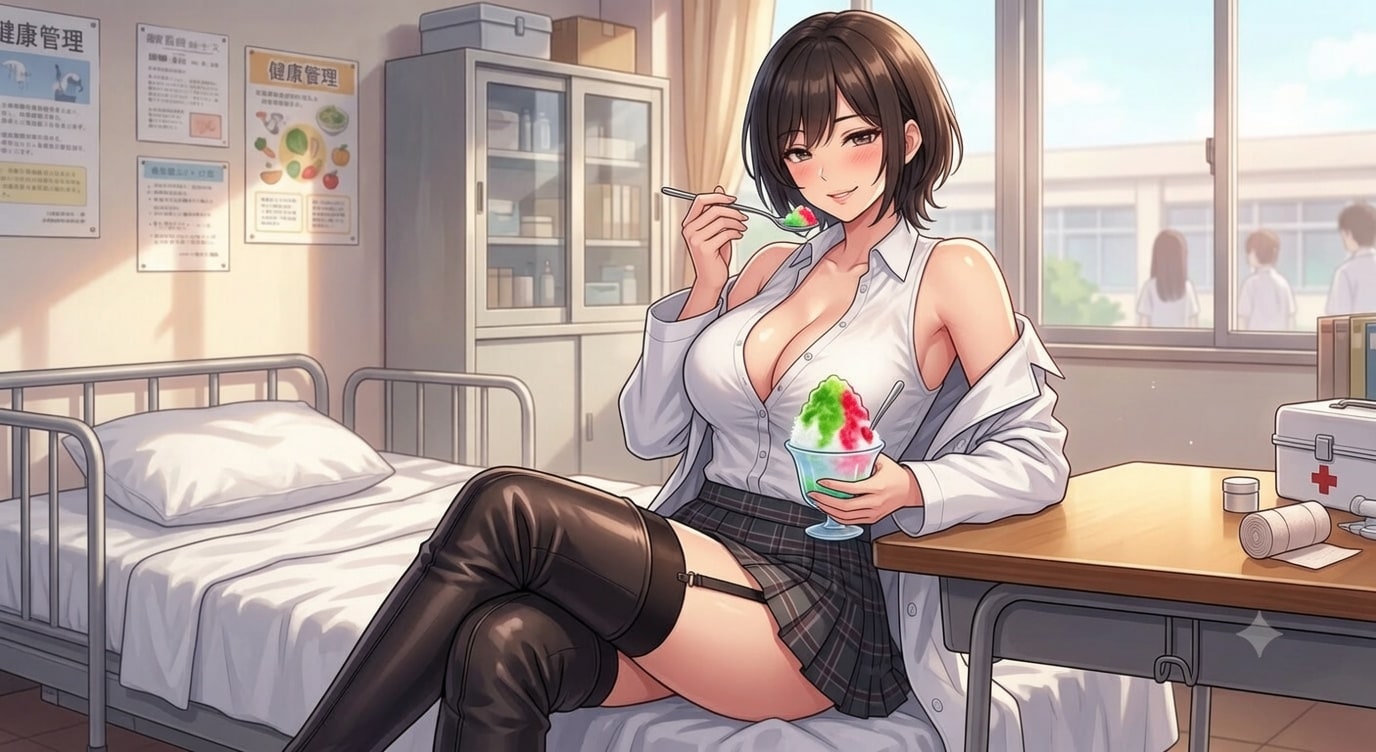 アメスクっぽい保健の先生