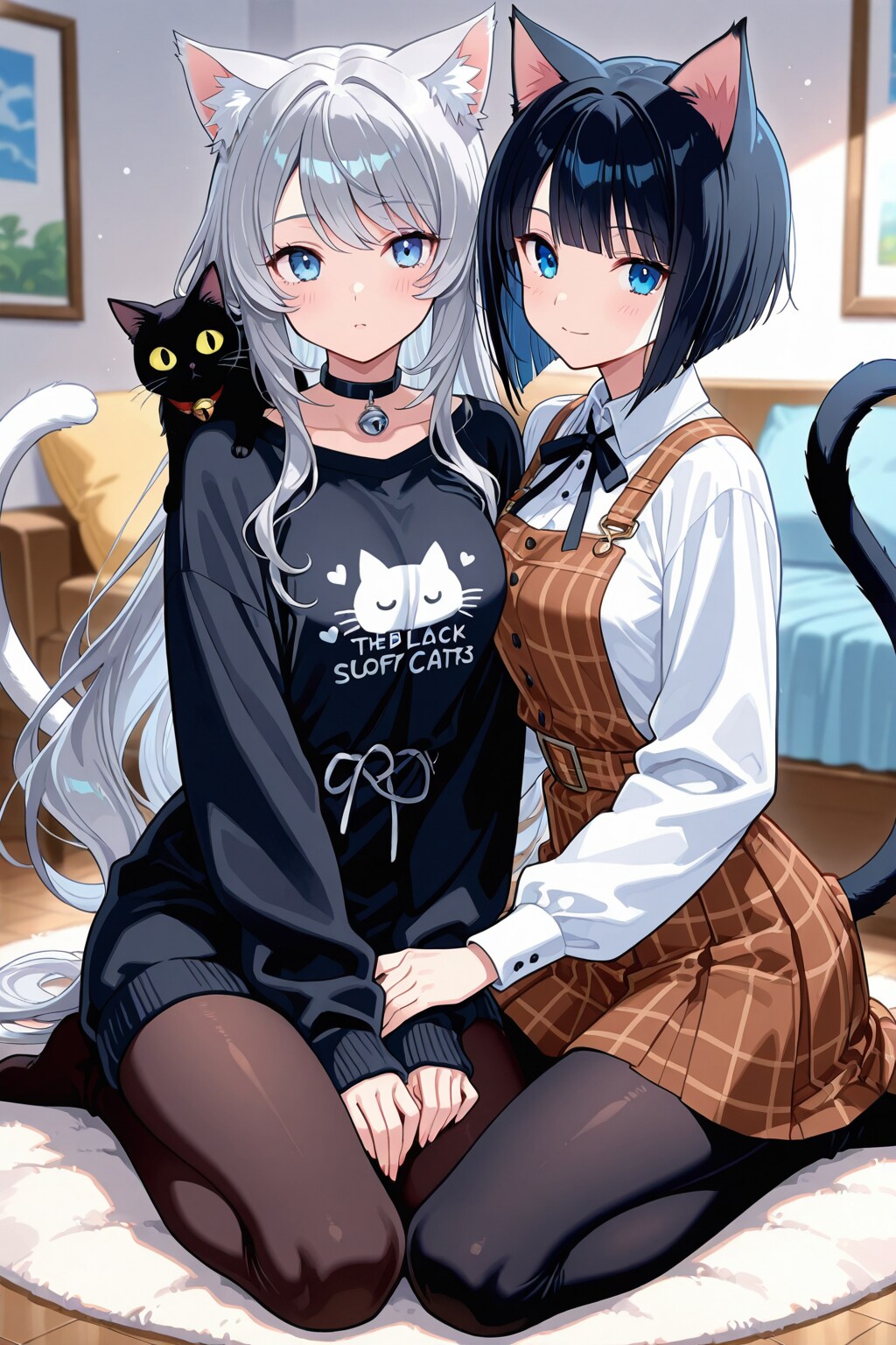 うちの子たちとにゃんこ　その４ | の人気AIイラスト・グラビア