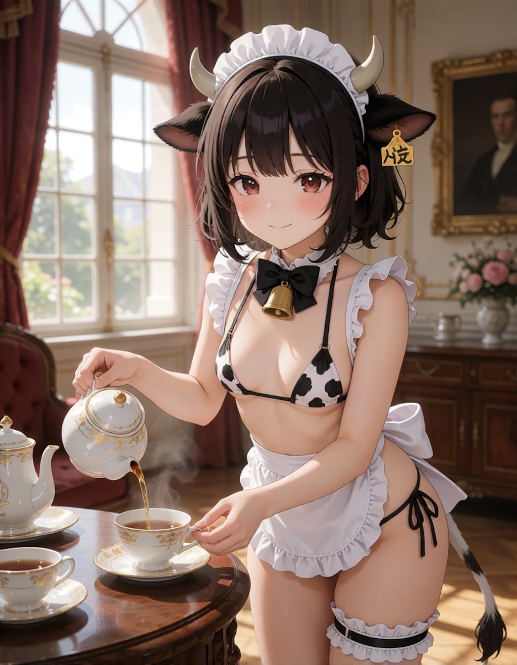 も～っとご奉仕♡ 牛ビキニメイド