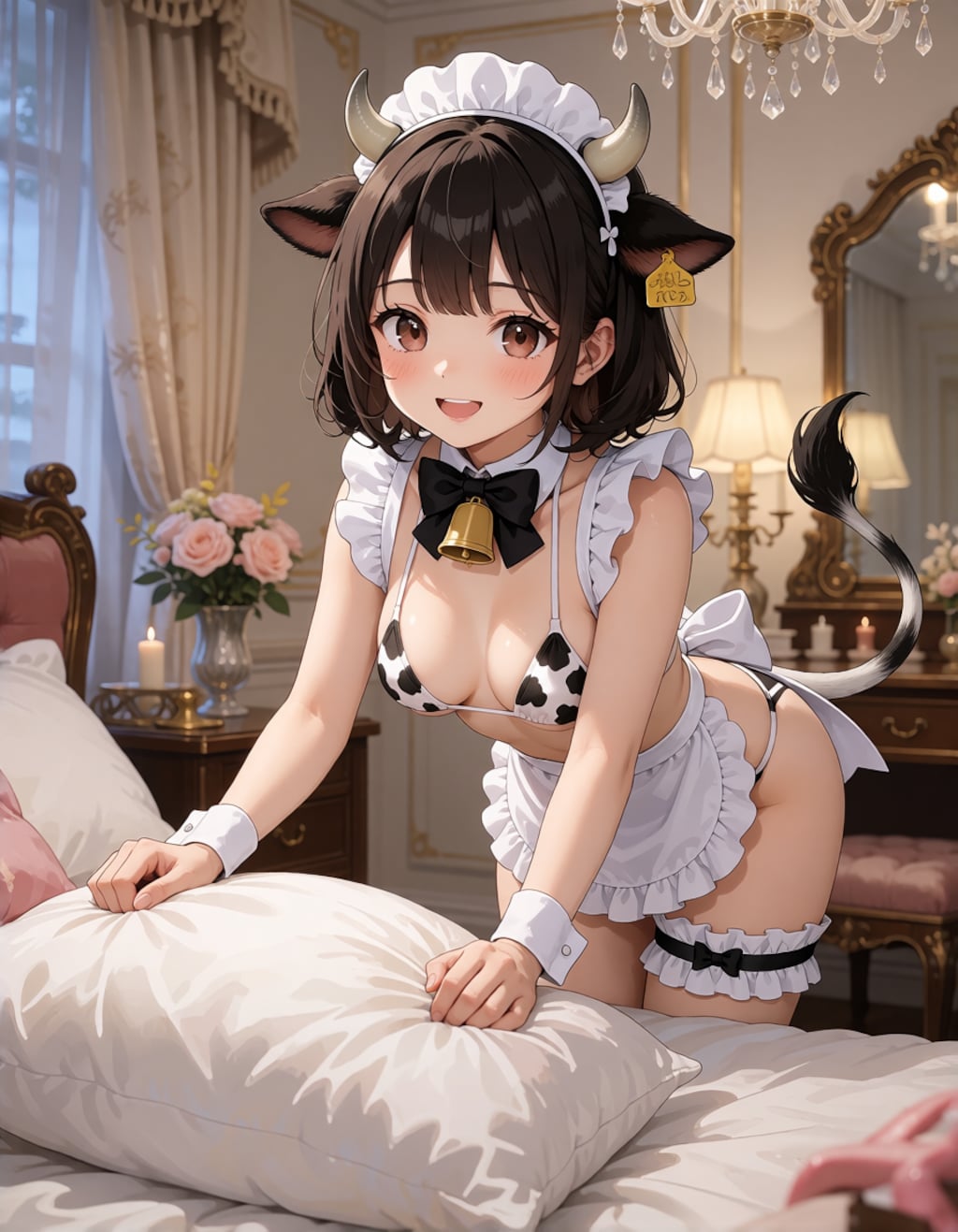 も～っとご奉仕♡ 牛ビキニメイド