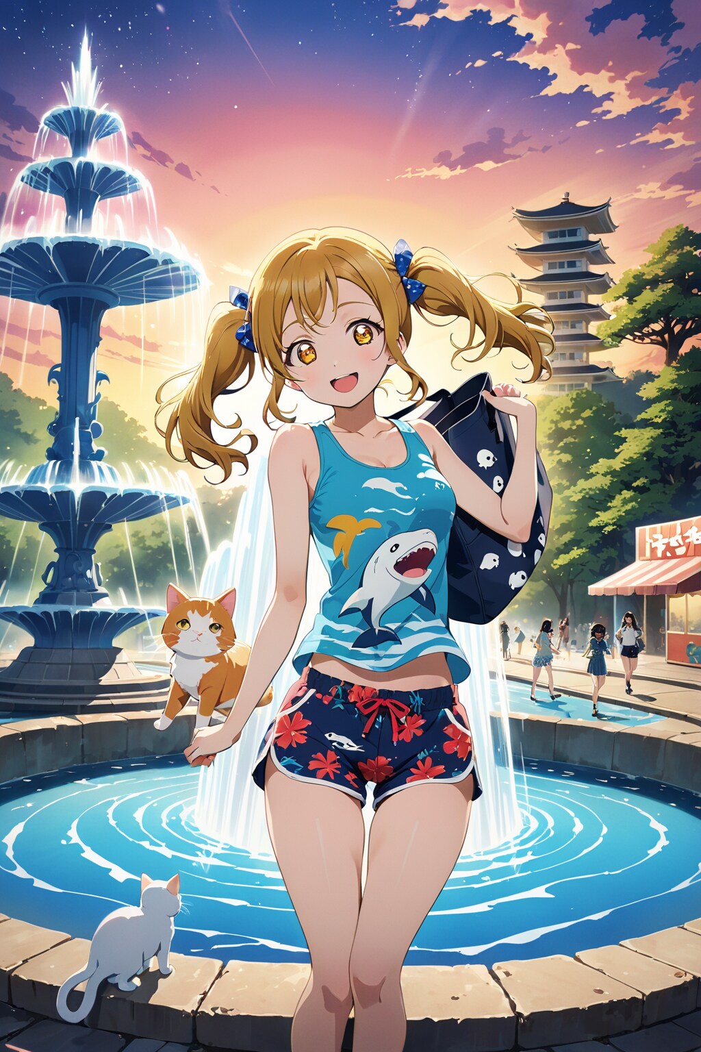 遊園地でツインテールちゃん