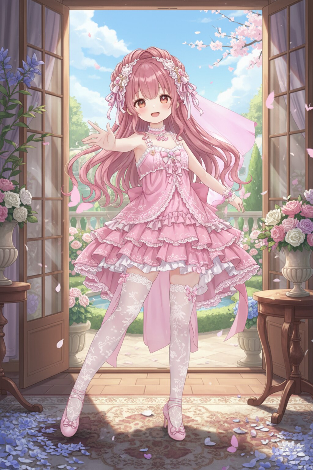 回廊に舞う乙女