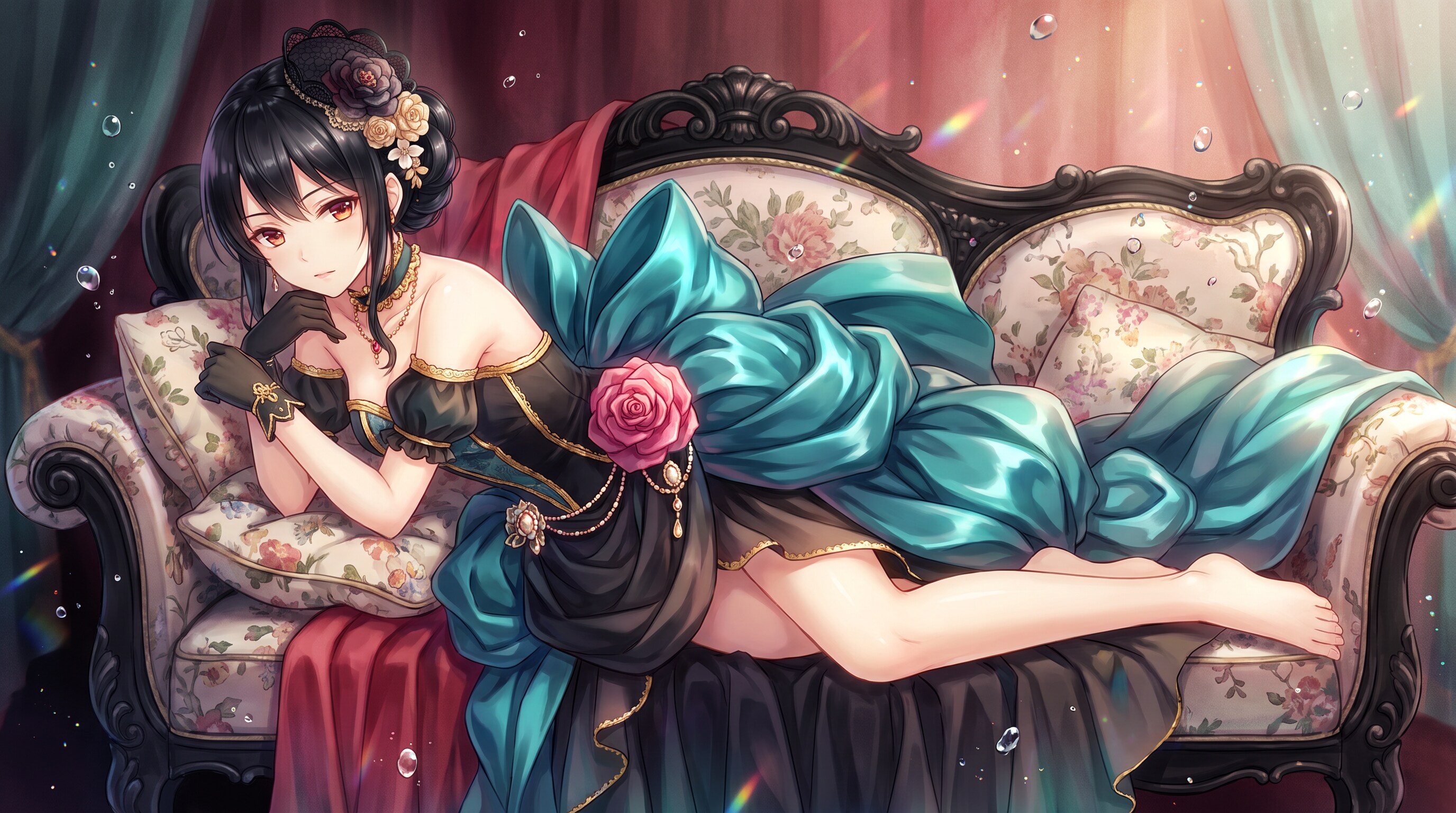 緋幕に眠る翠玉姫 | の人気AIイラスト・グラビア