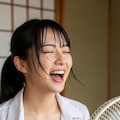 扇風機で涼を求める 2枚目