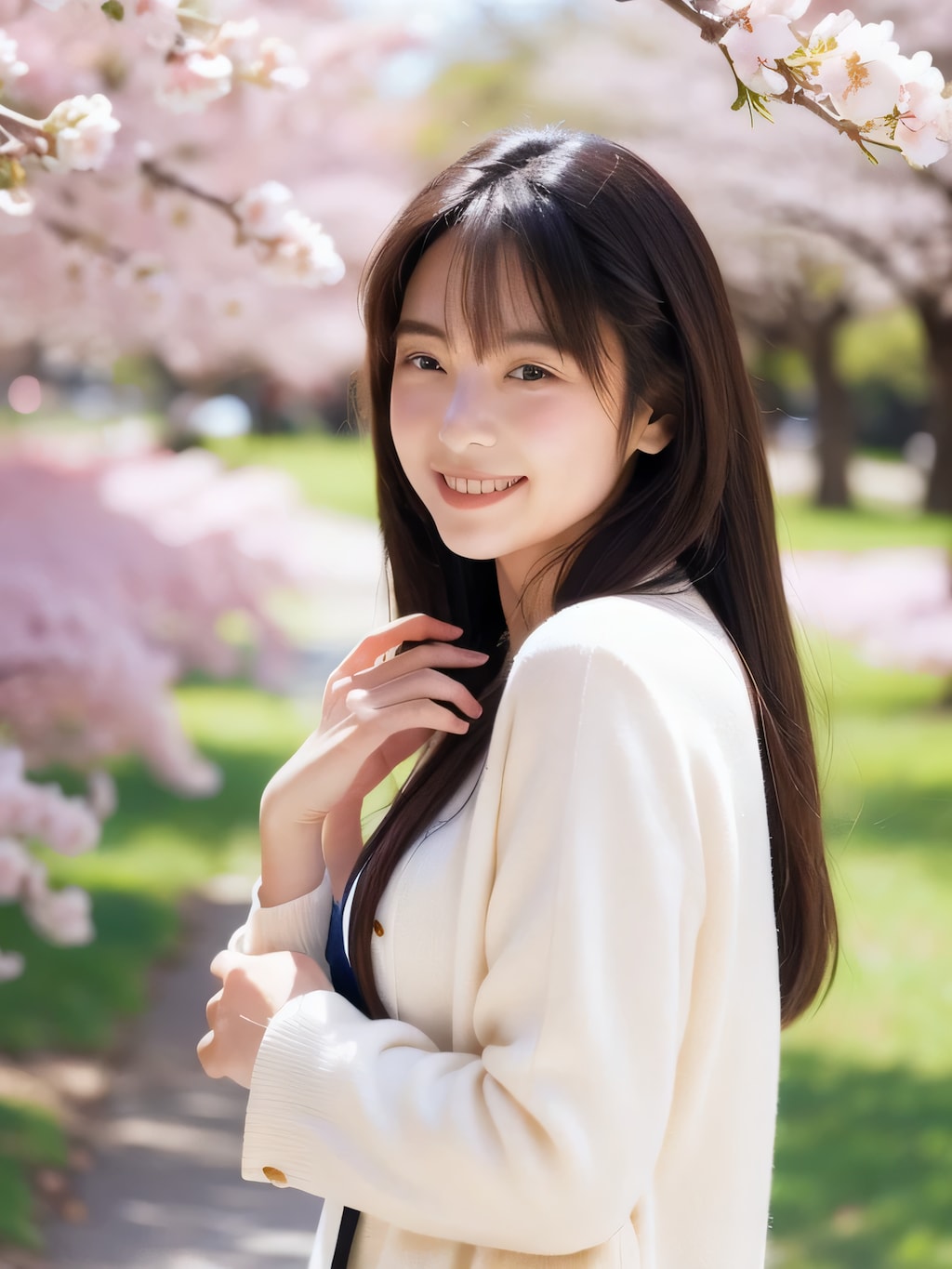 黒髪ロングでジャケットの美女３