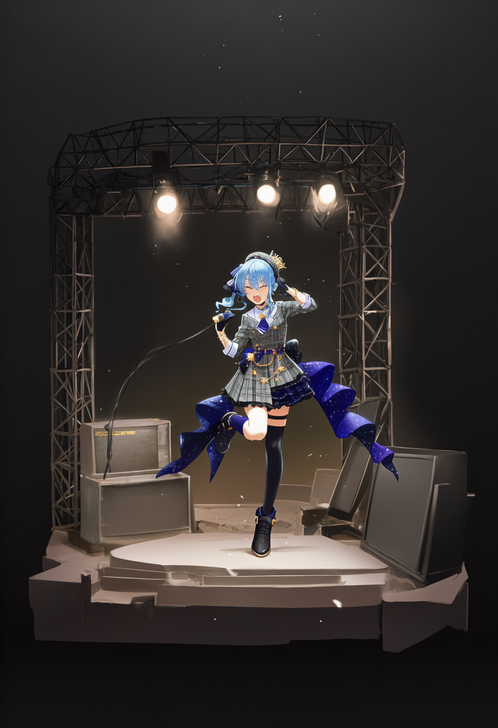 星街すいせいライブステージ_ヴィネット風