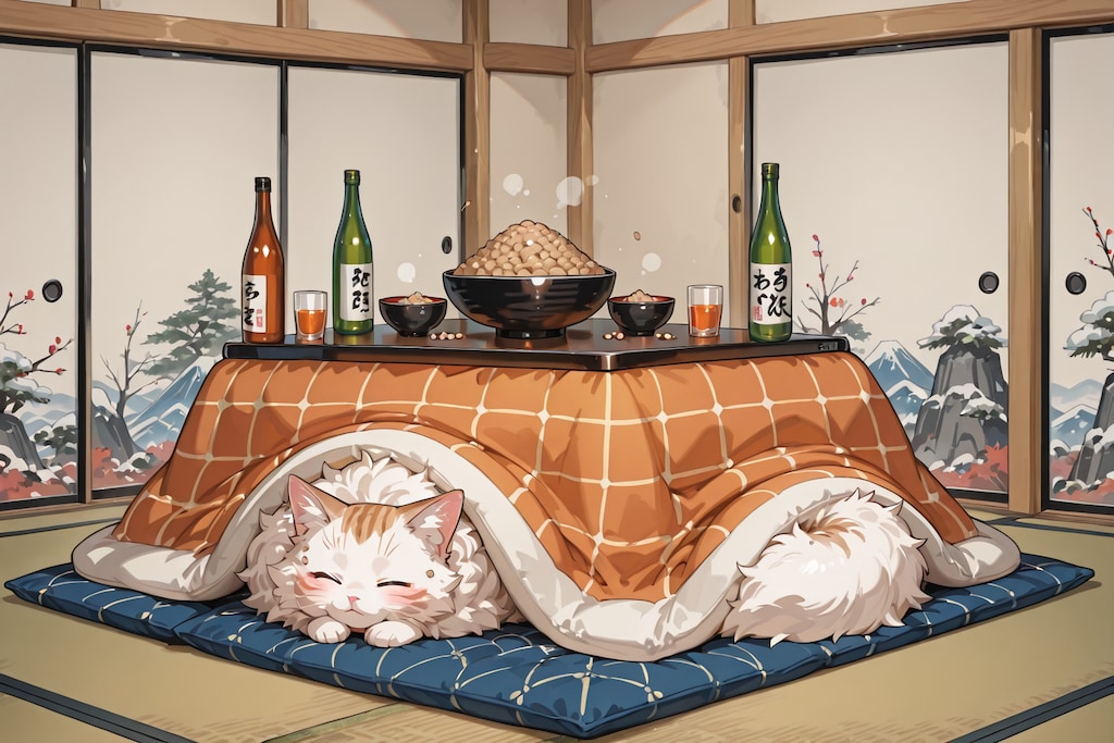 🐱節分こたつ猫