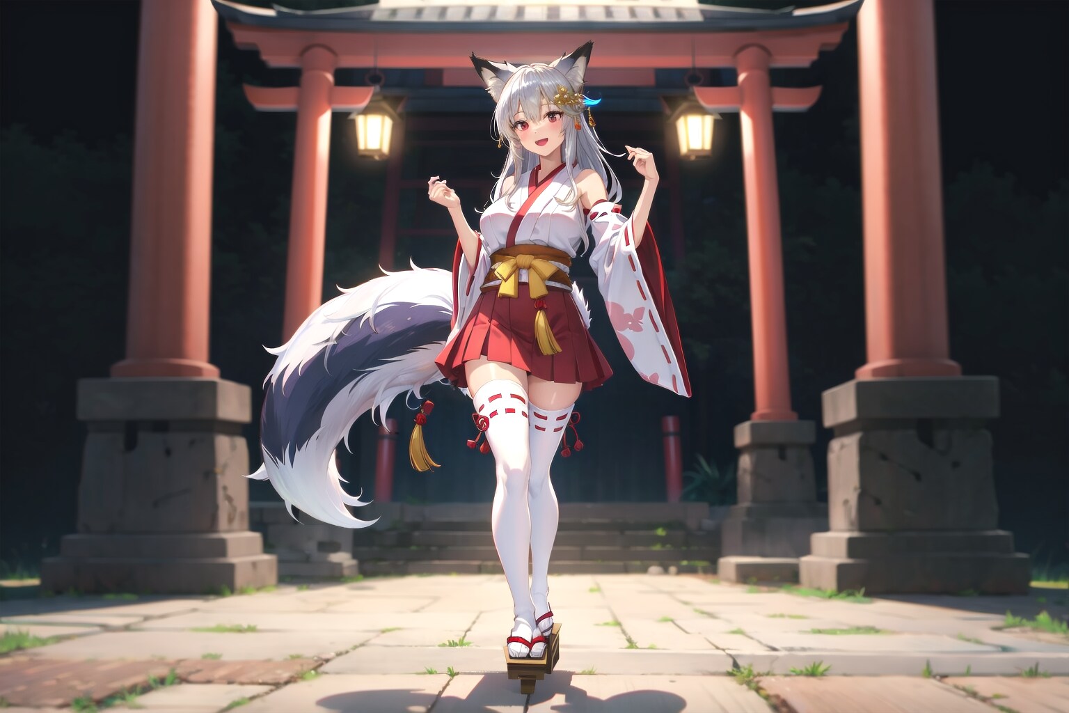 神社の千年狐