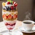 デザートのフルーツヨーグルトパフェ 4枚目