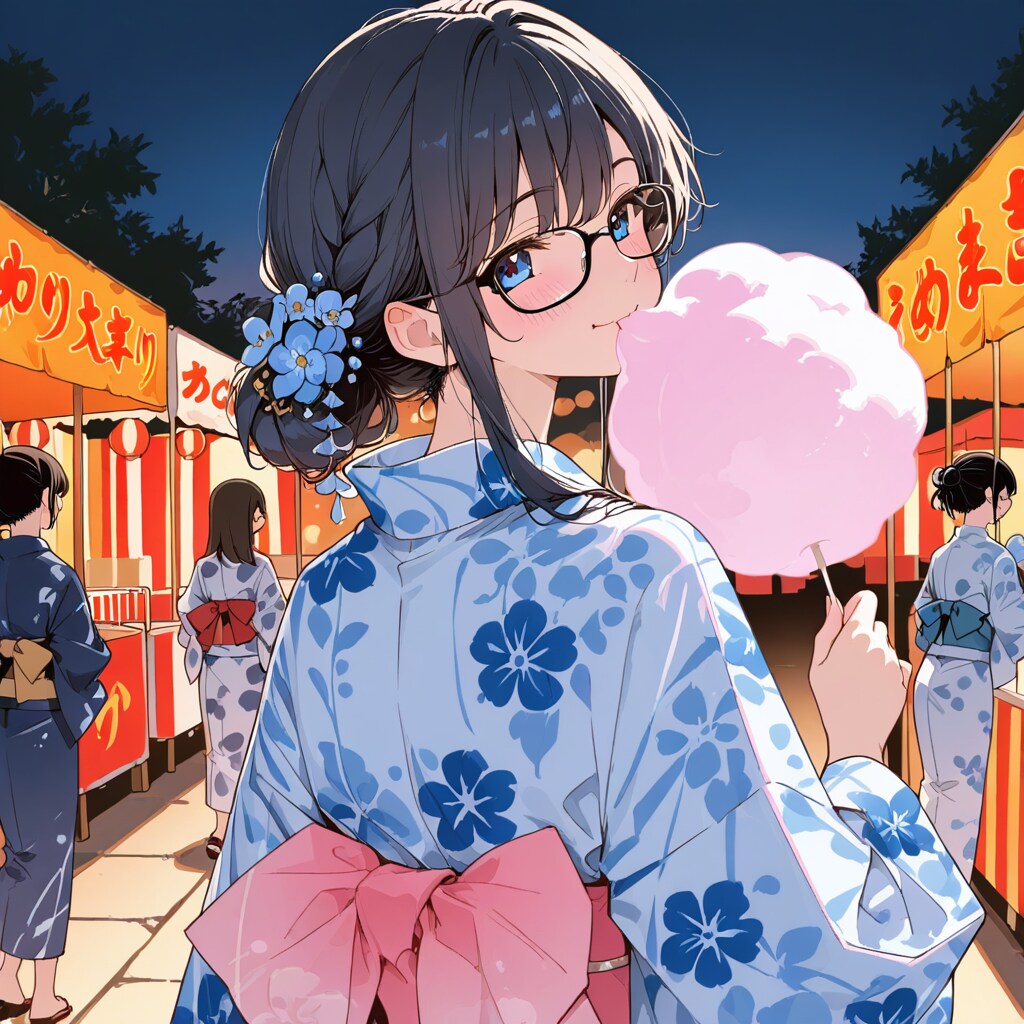 夏祭りわたあめ | の人気AIイラスト・グラビア