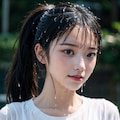 白シャツで濡れ透けorポロリ 7枚目