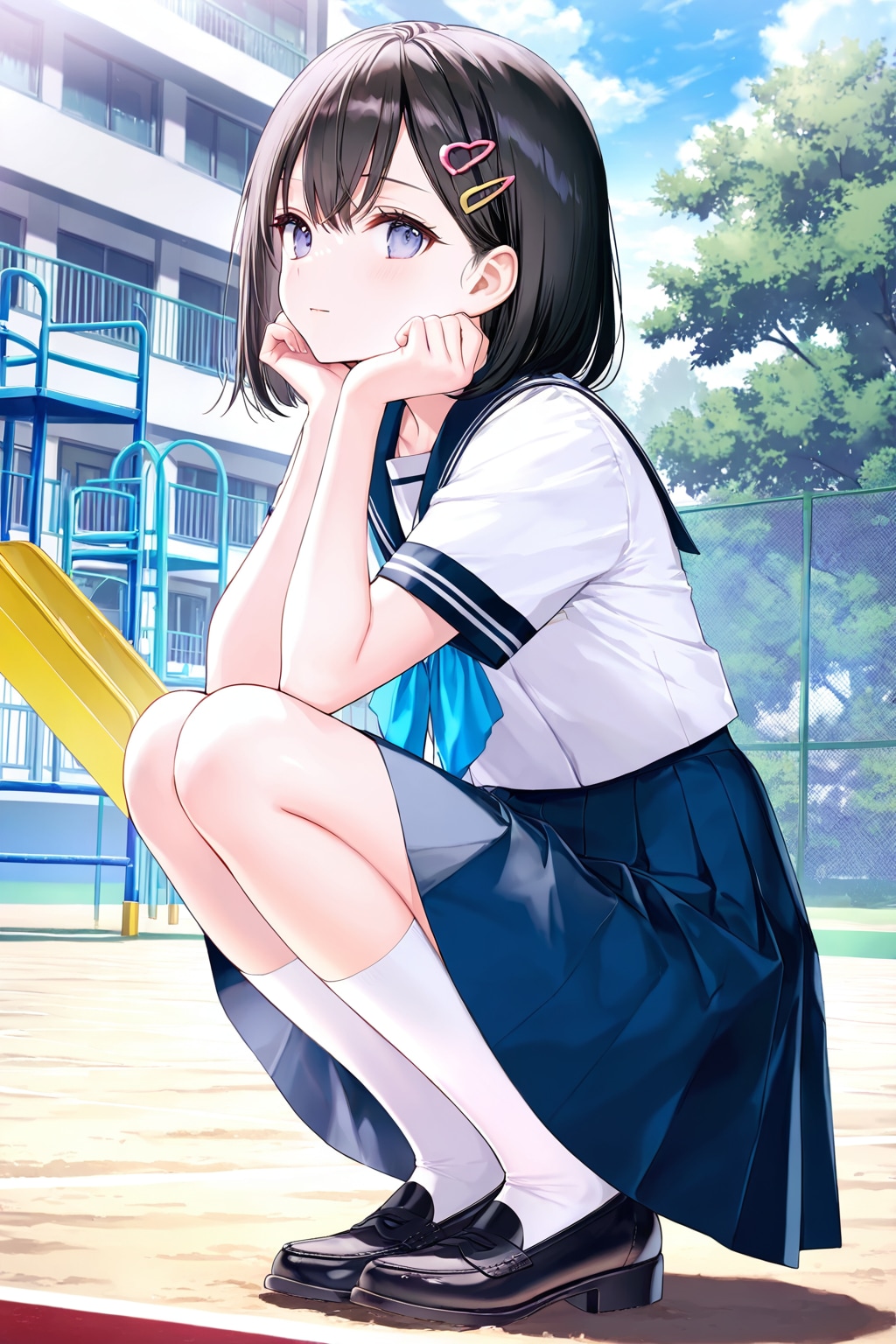 校庭(セーラー服)(LILAC)(7)